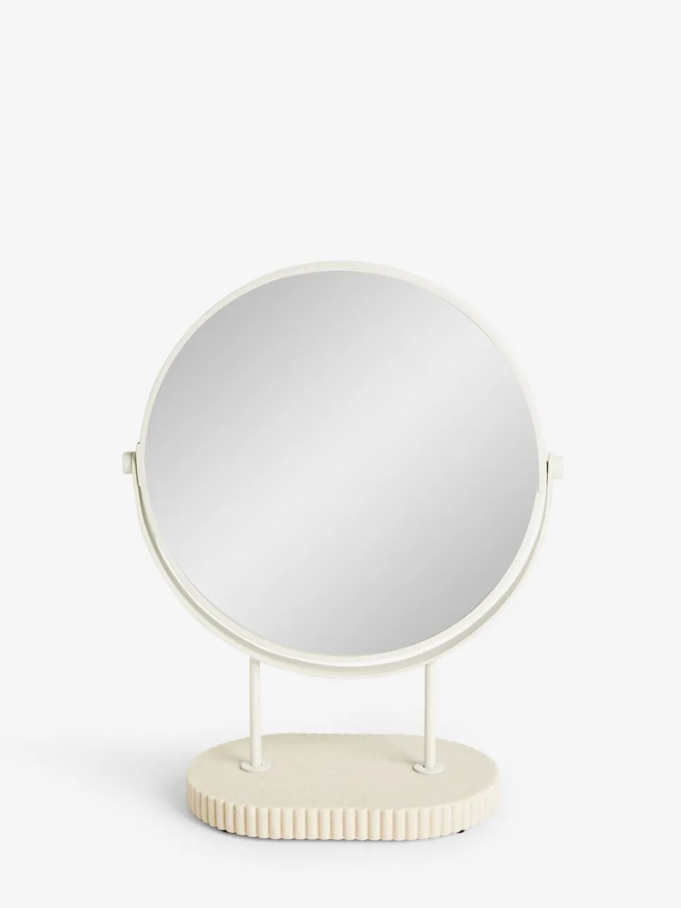 Resin Ribbed 5x Magnification Dressing Table Mirror