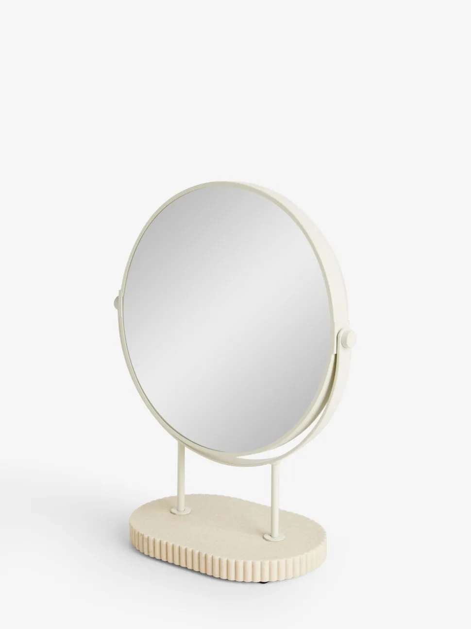 Resin Ribbed 5x Magnification Dressing Table Mirror