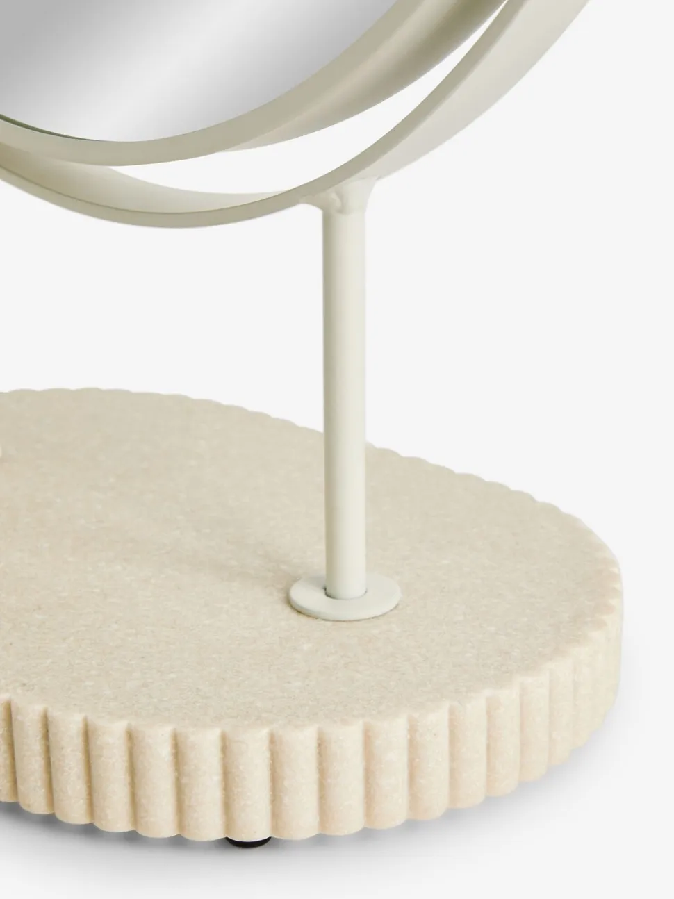 Resin Ribbed 5x Magnification Dressing Table Mirror