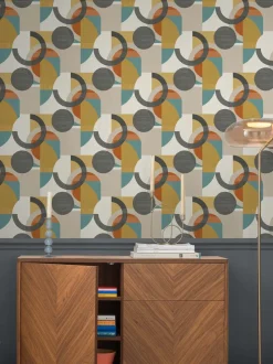 Retro Geometric Shapes 10M Wallpaper