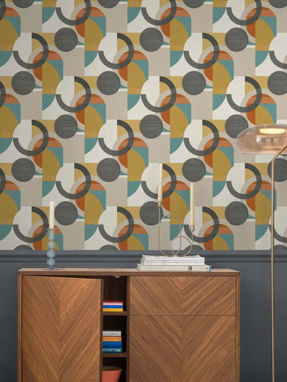 Retro Geometric Shapes 10M Wallpaper