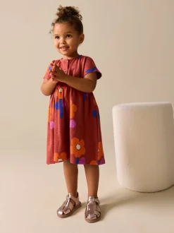 Retro Orange - Jersey Dress (3mths-7yrs)