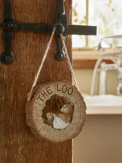 Reversable Hanging Bathroom Sign