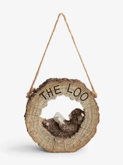 Reversable Hanging Bathroom Sign