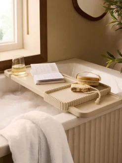 Rib Storage Bath Tray