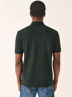 Rijk olijfgroen - Slim Fit - Piqué poloshirt met korte mouwen