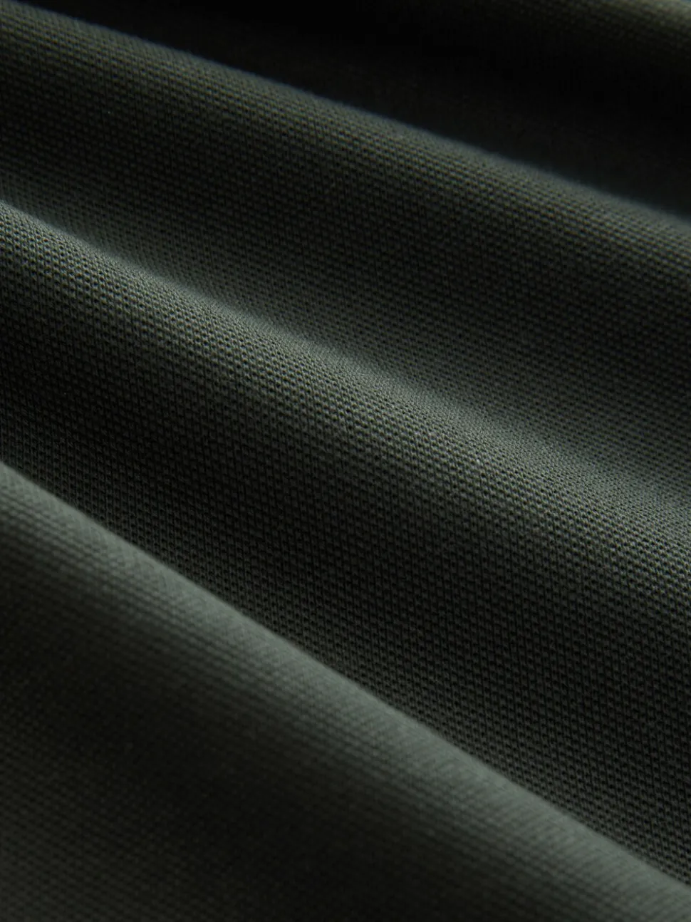 Rijk olijfgroen - Slim Fit - Piqué poloshirt met korte mouwen