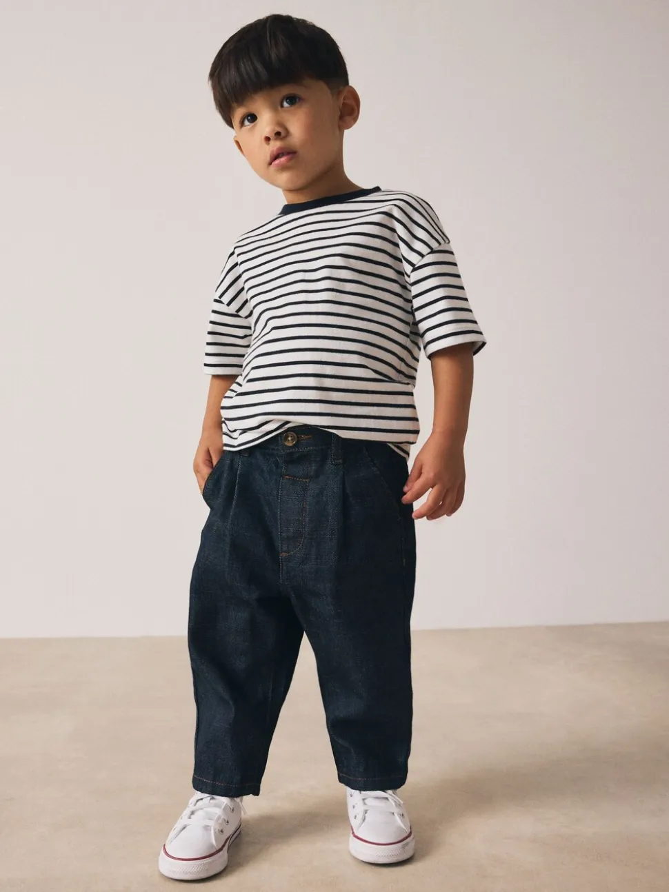 Rinse wash - Jeans met geplooide voorkant (3mnd-7jr)
