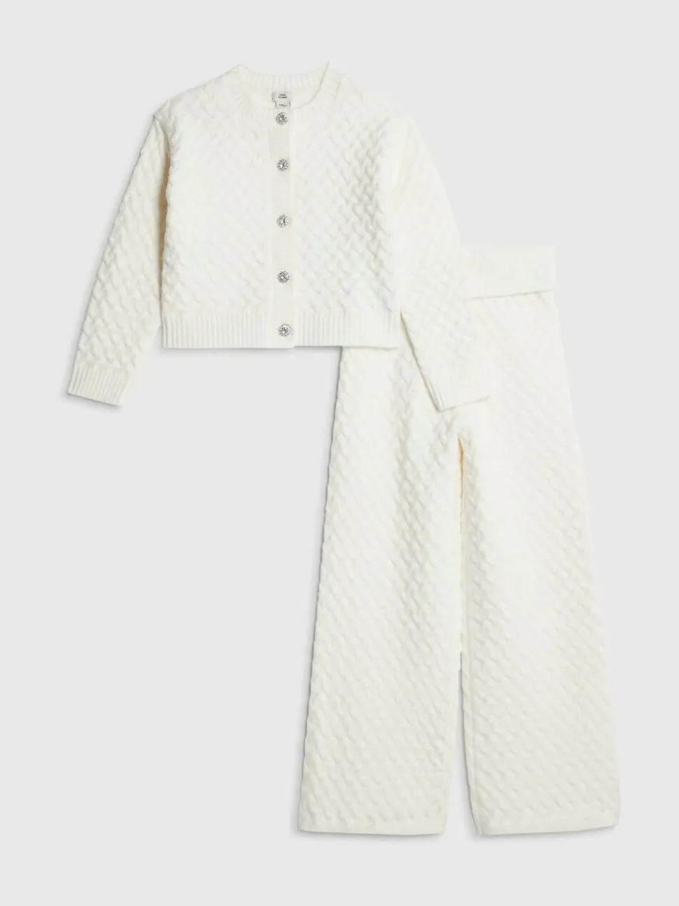 River Island Cable Cardigan & Trousers Set
