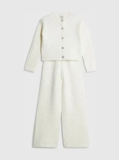 River Island Cable Cardigan & Trousers Set