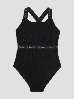 River Island Elastic Textured Swimsuit