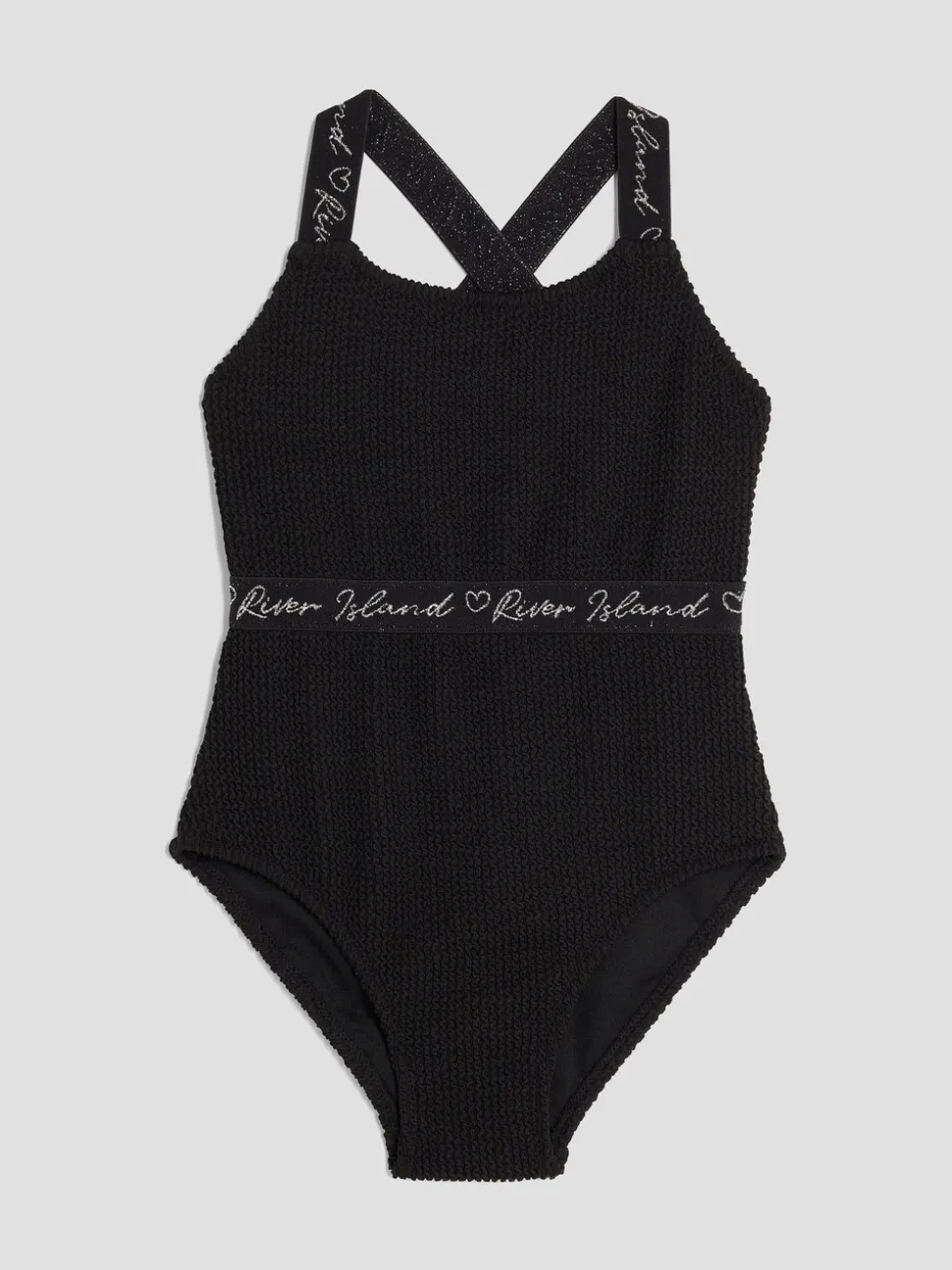 River Island Elastic Textured Swimsuit
