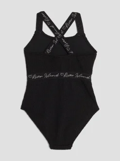 River Island Elastic Textured Swimsuit