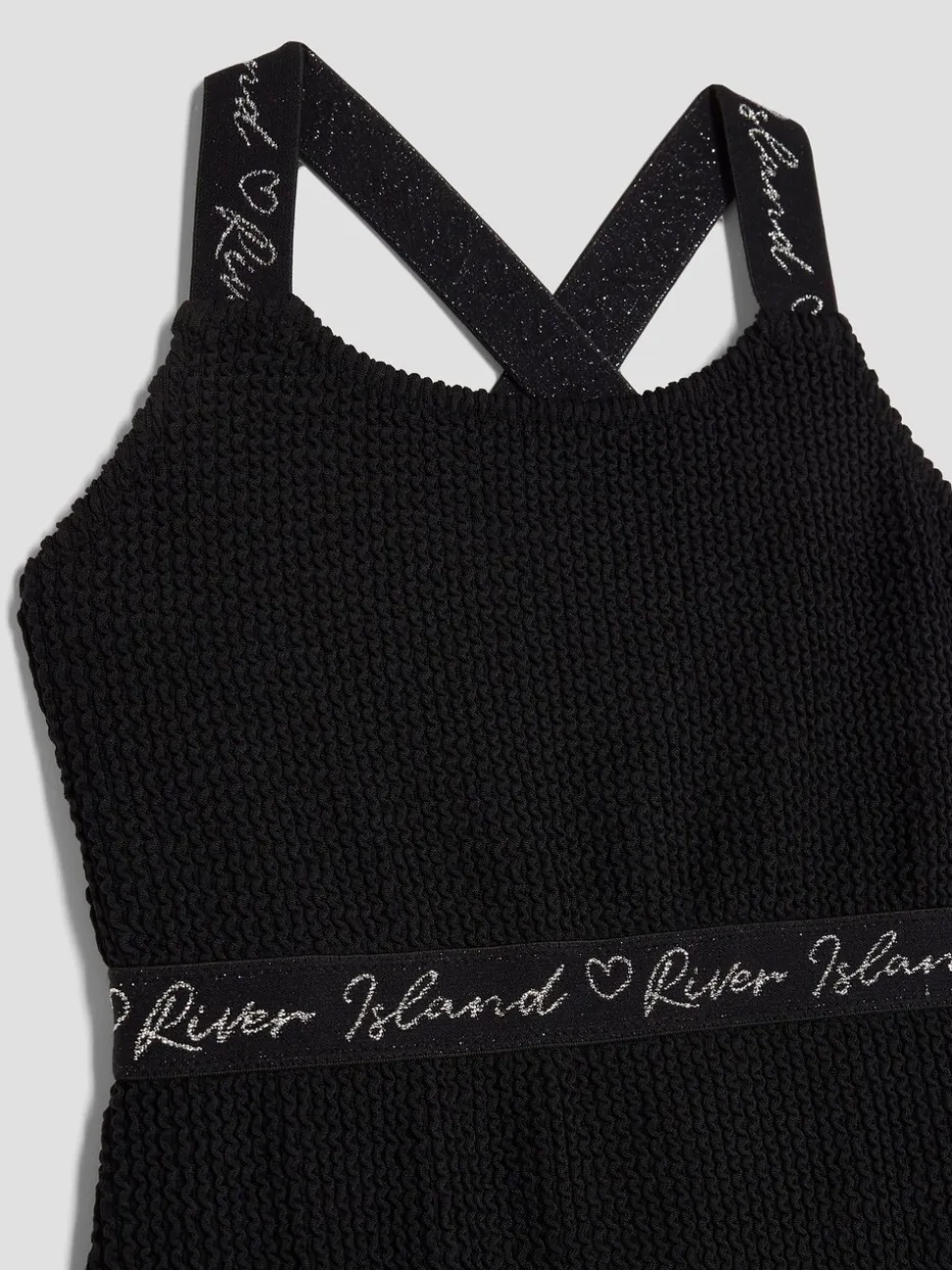 River Island Elastic Textured Swimsuit
