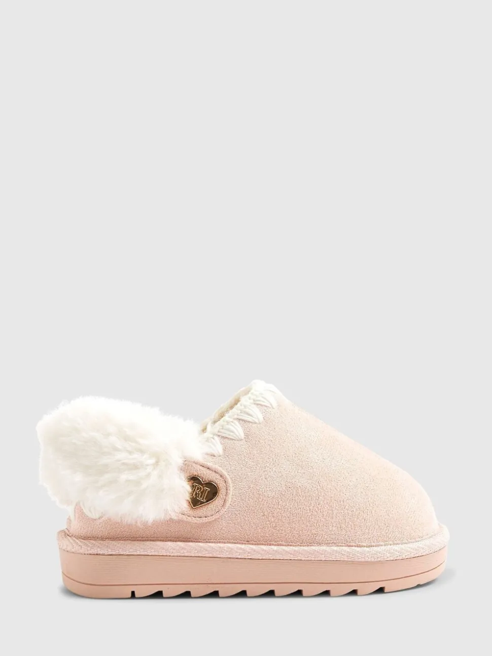 River Island Fur Strap Whipstch Slippers