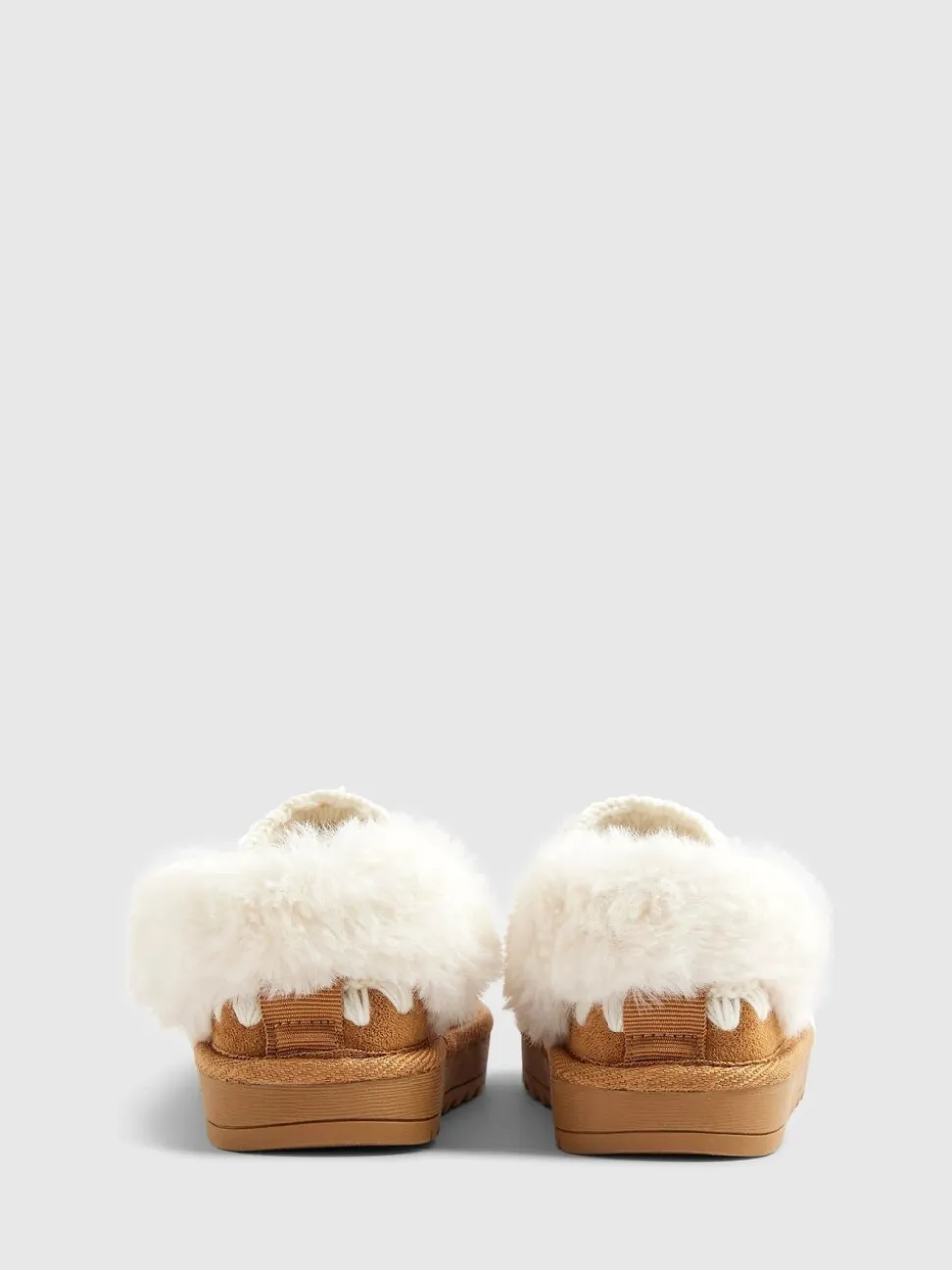 River Island Fur Strap Whipstch Slippers