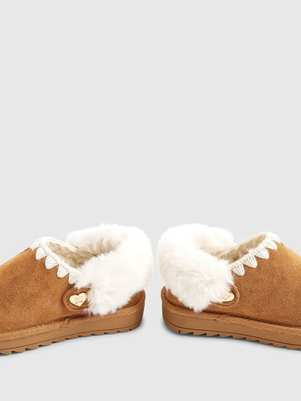 River Island Fur Strap Whipstch Slippers