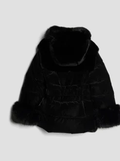 River Island Girls Belted Fur Padded Coat
