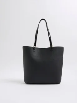 River Island Heart Lock Pocket Shopper Bag