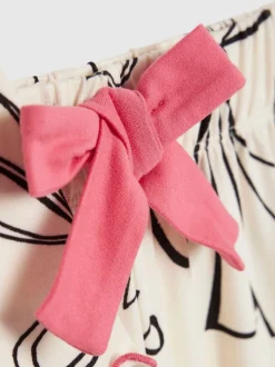 River Island Long Sleeve Mono Bow Pyjamas