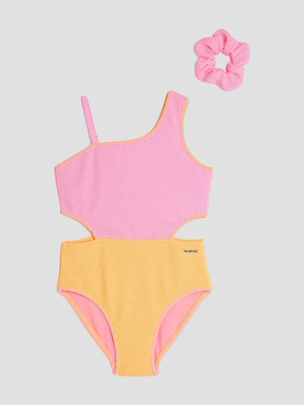 River Island Meisjesbadpak met bloktextuur
