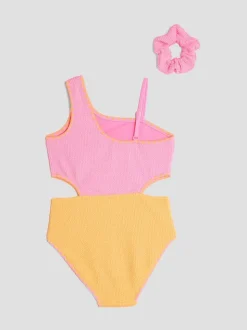 River Island Meisjesbadpak met bloktextuur