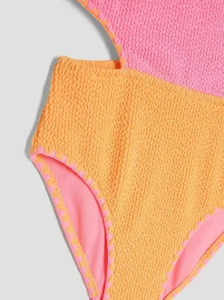 River Island Meisjesbadpak met bloktextuur