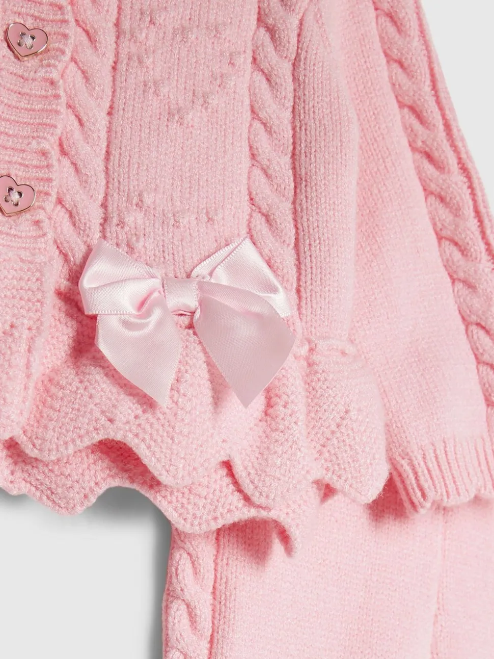 River Island Peplum Knitted Bow Cardigan and Legging Set