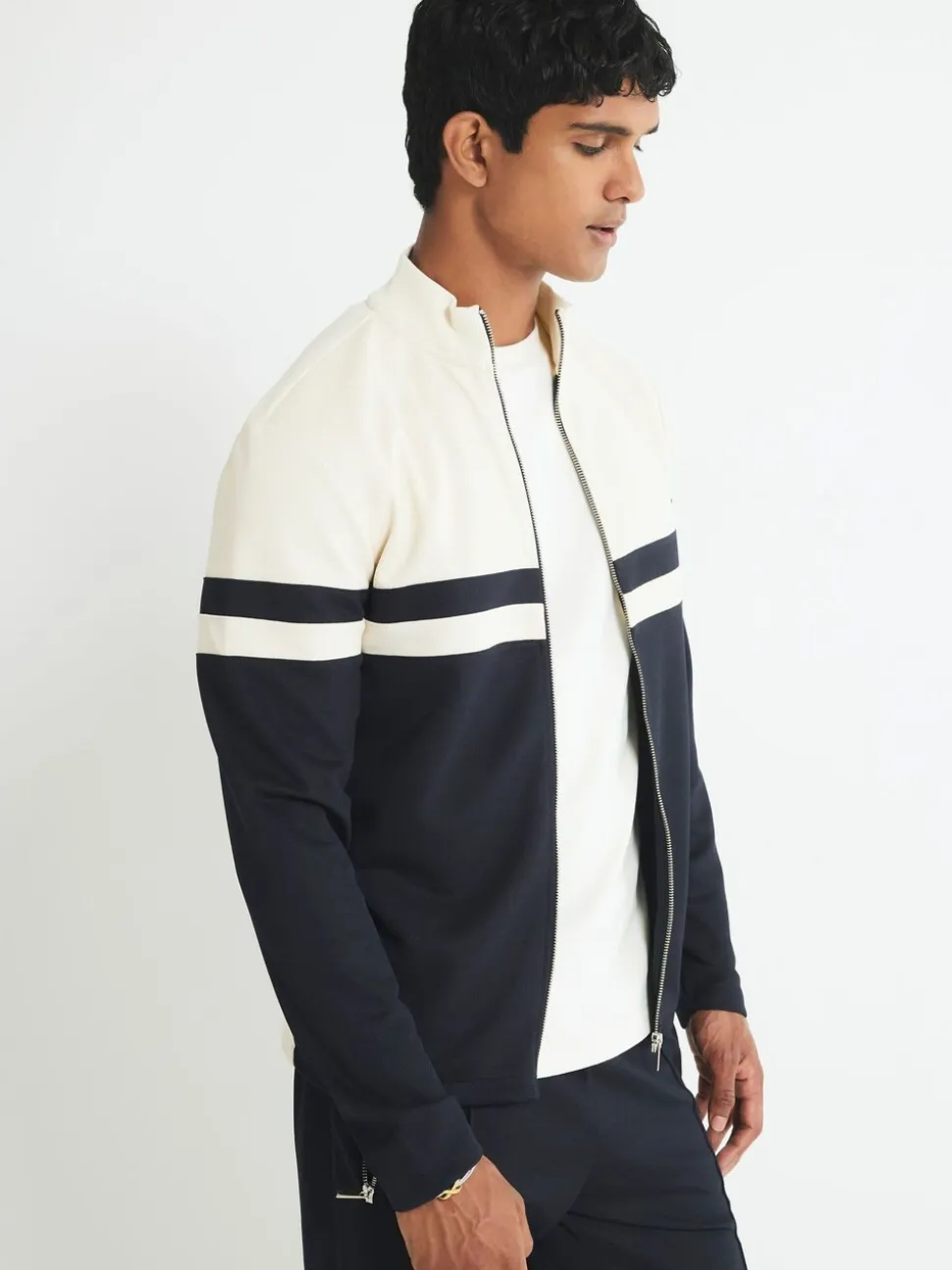 River Island Slim Fit Blocked Shacket