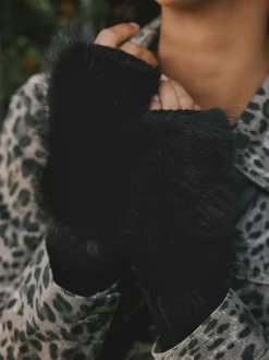 Rockett St George Faux Fur Handwarmers Gloves