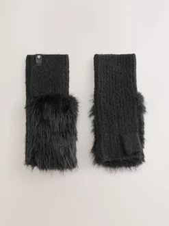 Rockett St George Faux Fur Handwarmers Gloves