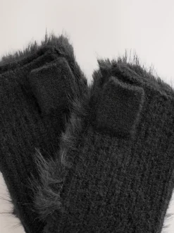 Rockett St George Faux Fur Handwarmers Gloves