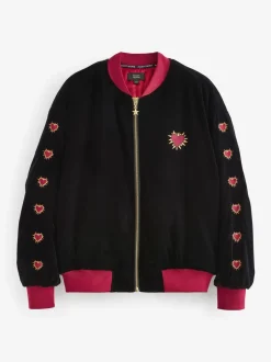 Rockett St George fluwelen bomberjack met borduursels