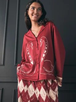 Rockett St George Textured Satin Button Through Pyjamas