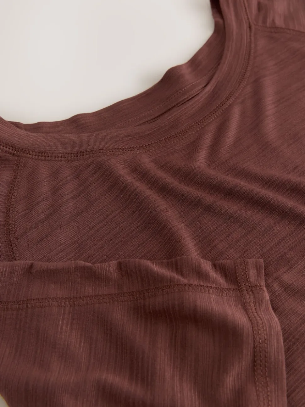 Roestbruin - Active Lichtgewicht T-shirt met ronde hals en korte mouwen