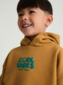 Roestbruin - Cool Vibes Printed Hoodie and Joggers Set (3mths-7yrs)