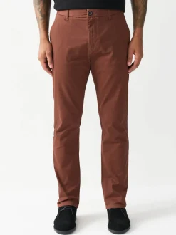 Roestbruin - Slim Fit - Stretchy chino