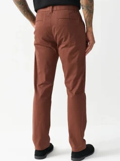 Roestbruin - Slim Fit - Stretchy chino