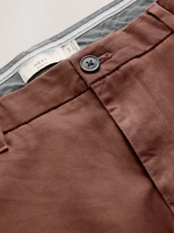 Roestbruin - Slim Fit - Stretchy chino