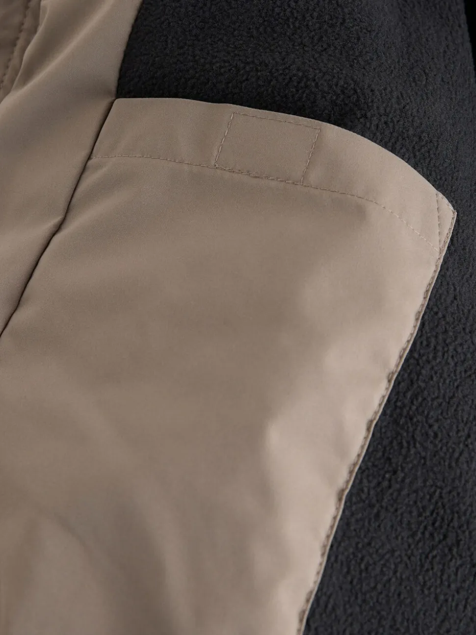 Roestbruine Kleurblokken - Regenbestendige gewatteerde jas met microfleece voering (3-17jr)