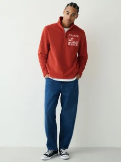 Roestoranje - Hokusai Licence Graphic Polar Fleece Zip Through Funnel Fleece