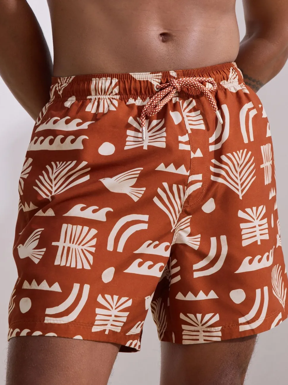 Roestrood - Zwemshort met print