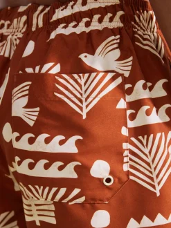 Roestrood - Zwemshort met print