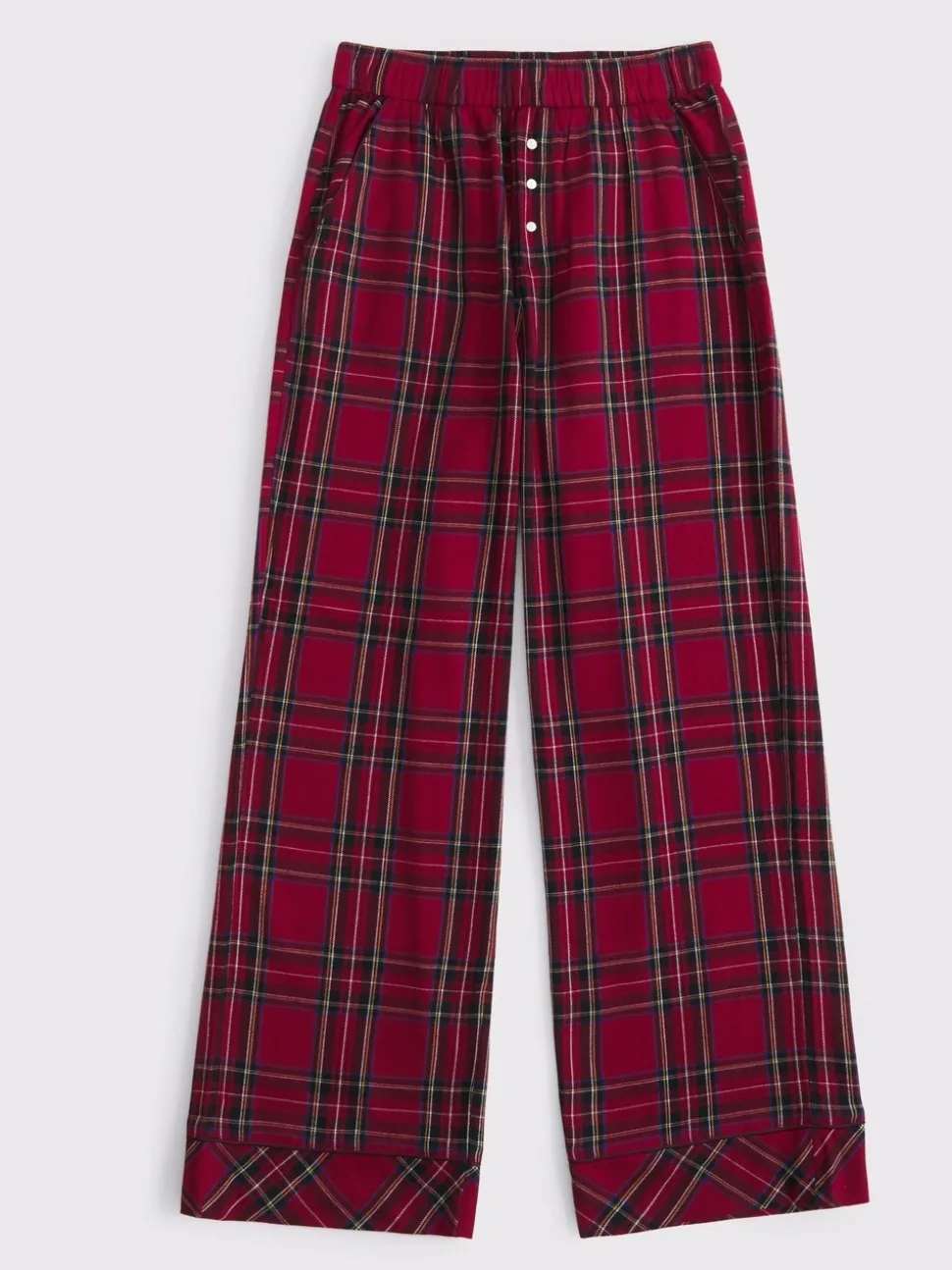 Rood - Abercrombie & Fitch Flannel Checkered Pyjama Trousers