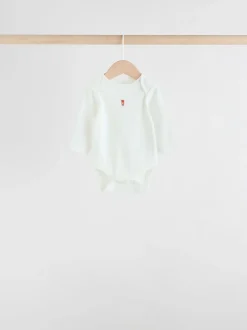Rood - Baby London Bodysuits met lange mouwen 5 Pack