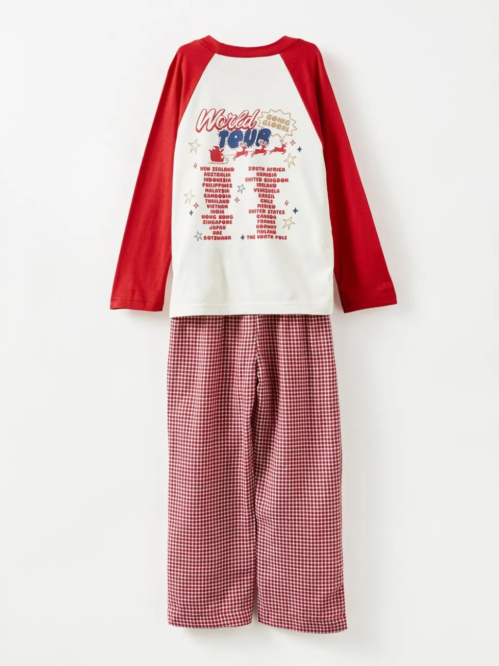 Rood - Cotton On Adult Matching Family Christmas Raglan Long Sleeve Pyjamas Set