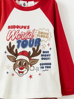 Rood - Cotton On Adult Matching Family Christmas Raglan Long Sleeve Pyjamas Set