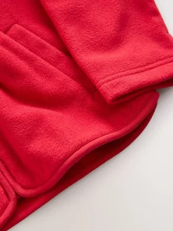 Rood - Fleece jack met rits en zakken (3-16 jr)