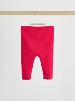 Rood - Gebreide vestset met strik en ruches (0mnd-3jr)