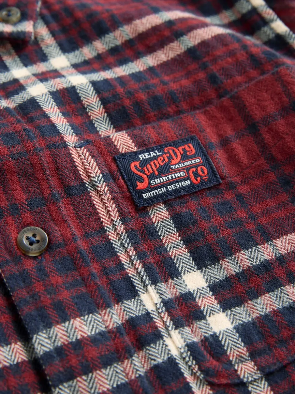 Rood - Geruit Superdry hemd